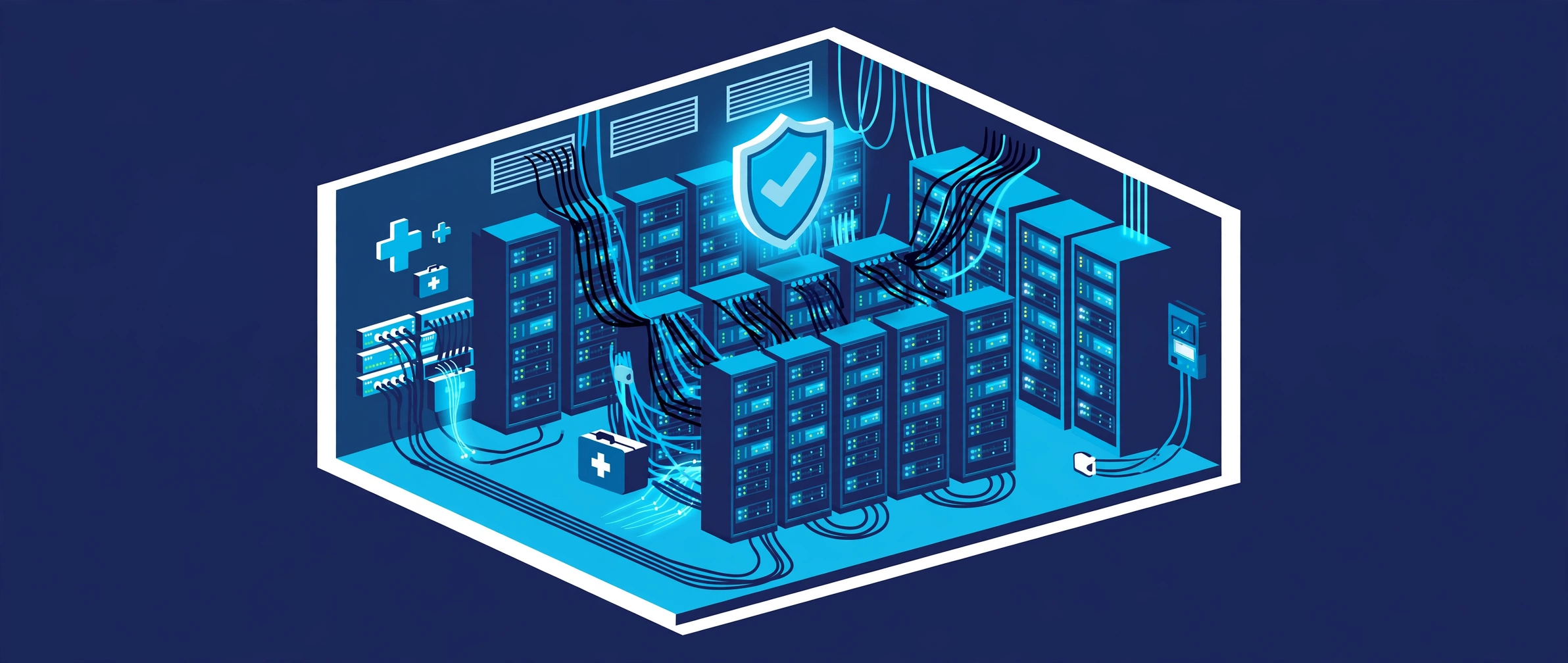 Secure hospital server room